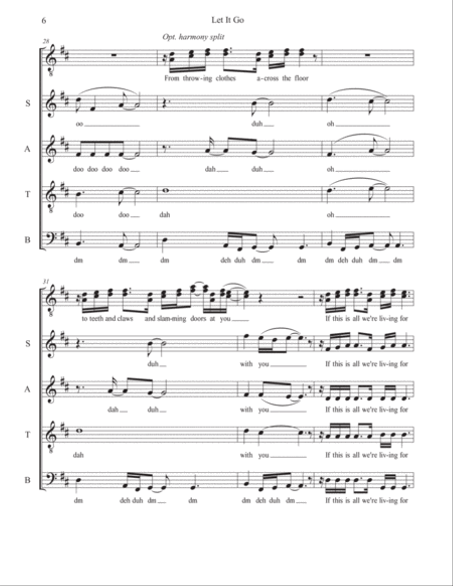 Let It Go Let It Go 4-Part scores gallery preview page 6