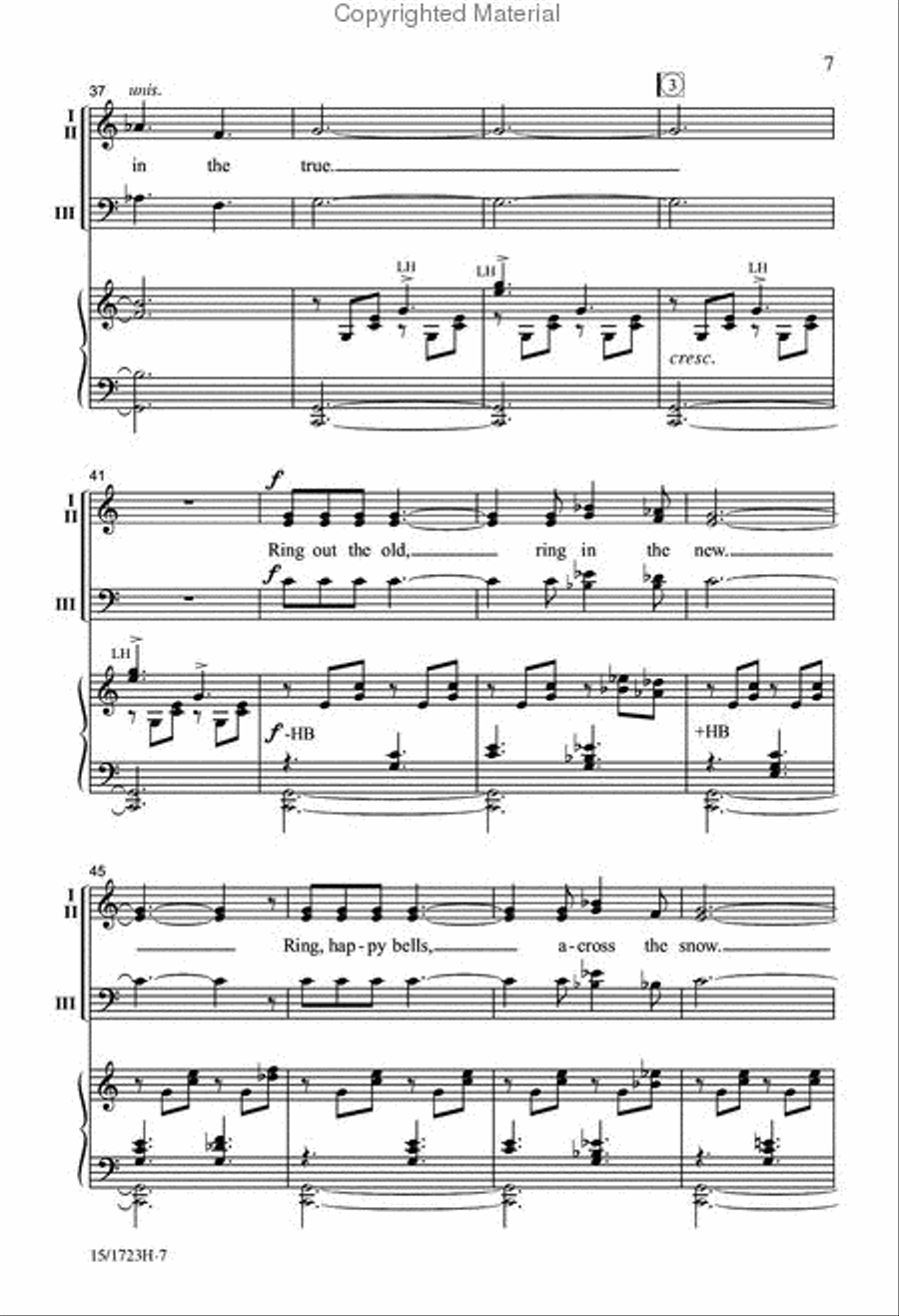 Ring Out, Wild Bells Ring Out, Wild Bells 3-Part scores gallery preview page 6