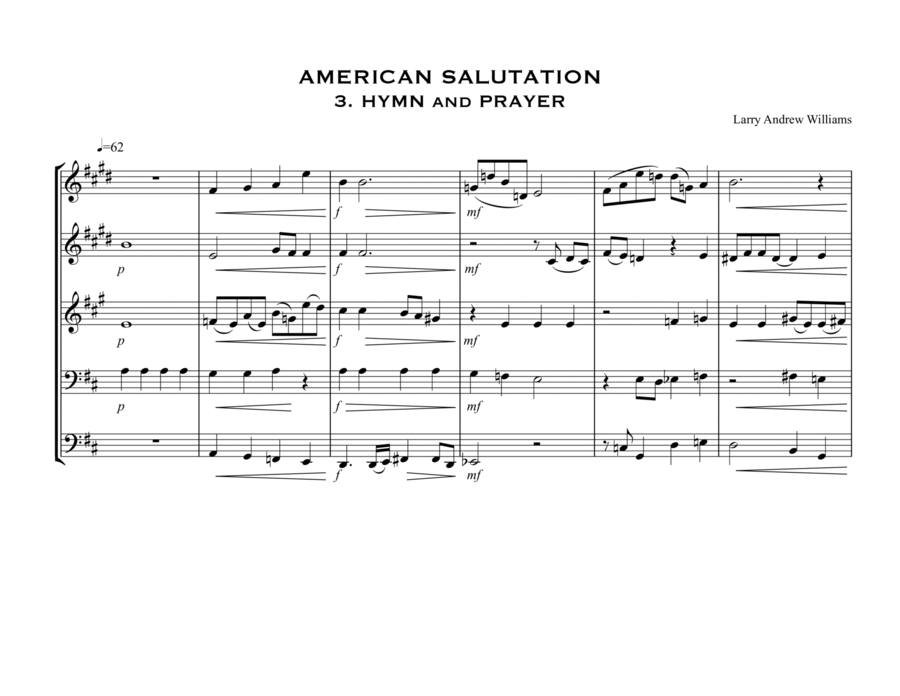 Hymn and Prayer ("AN AMERICAN SALUTATION") image number null