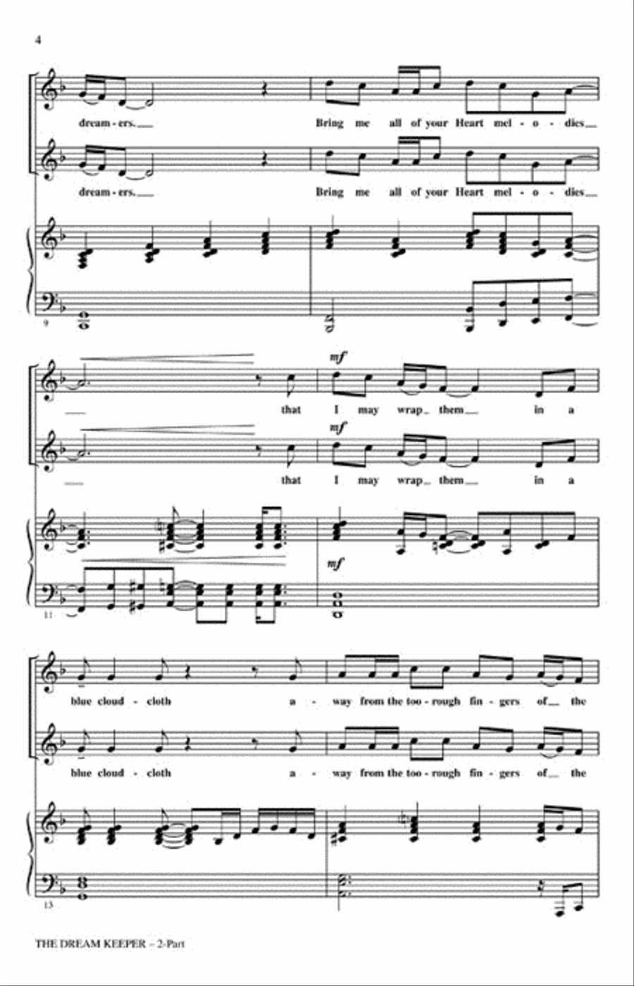 The Dream Keeper The Dream Keeper 2-Part scores gallery preview page 3