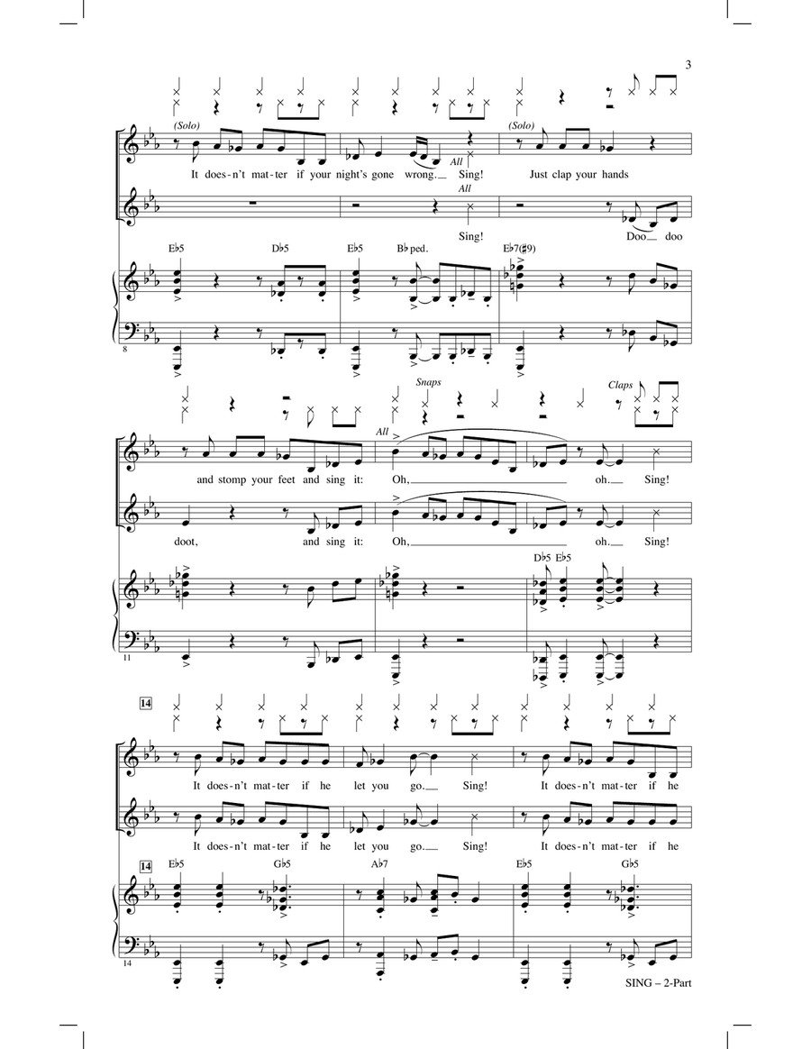 Sing (arr. Mark Brymer) 2-Part scores gallery preview page 2
