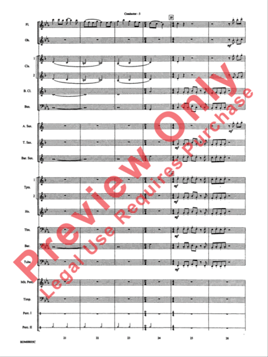 Tribal War Chant Concert Band scores gallery preview page 8