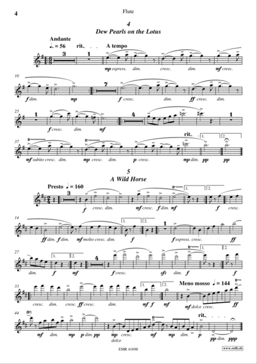 Fuji-san Suite Flute Solo scores gallery preview page 5