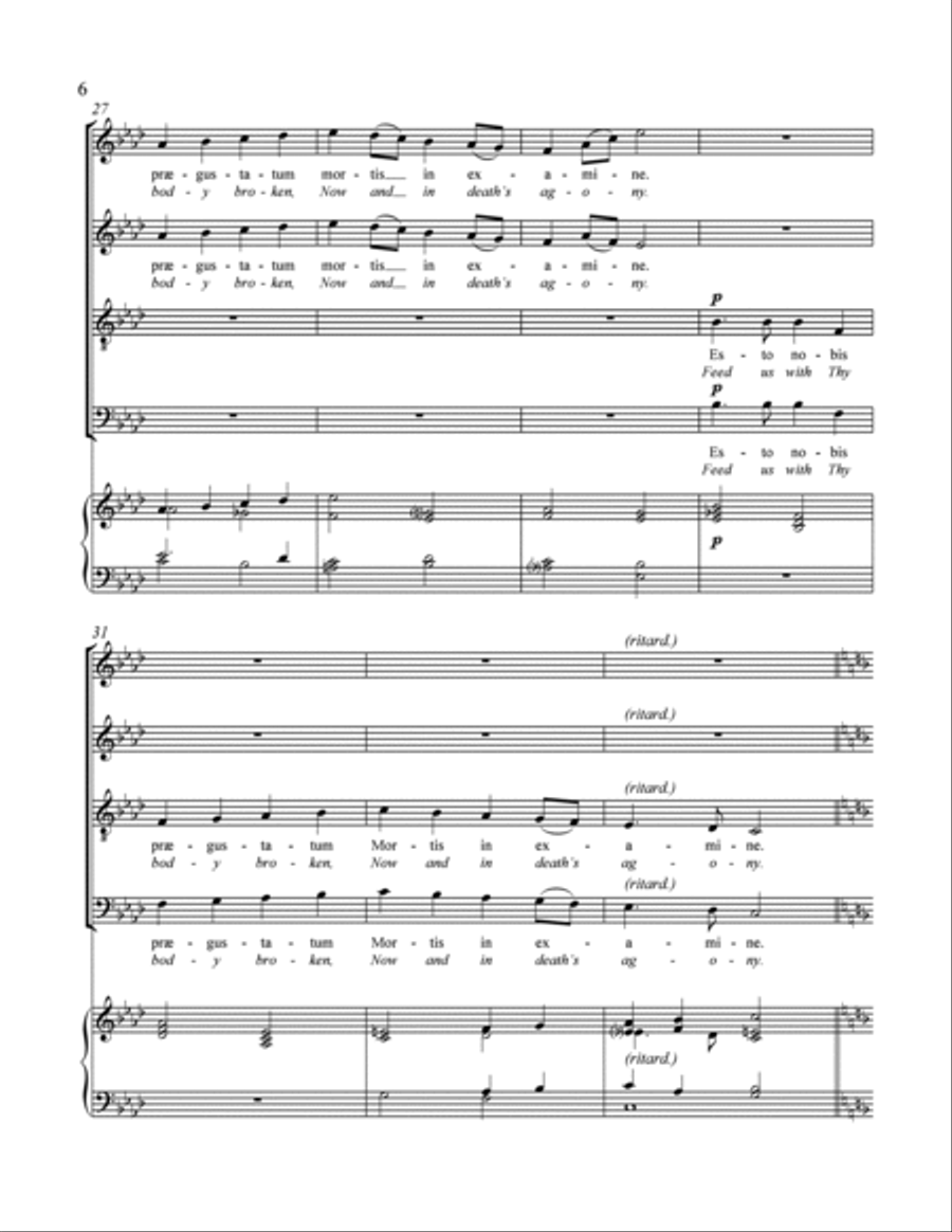 Ave verum Corpus (Jesus, Word of God Incarnate) 4-Part scores gallery preview page 5