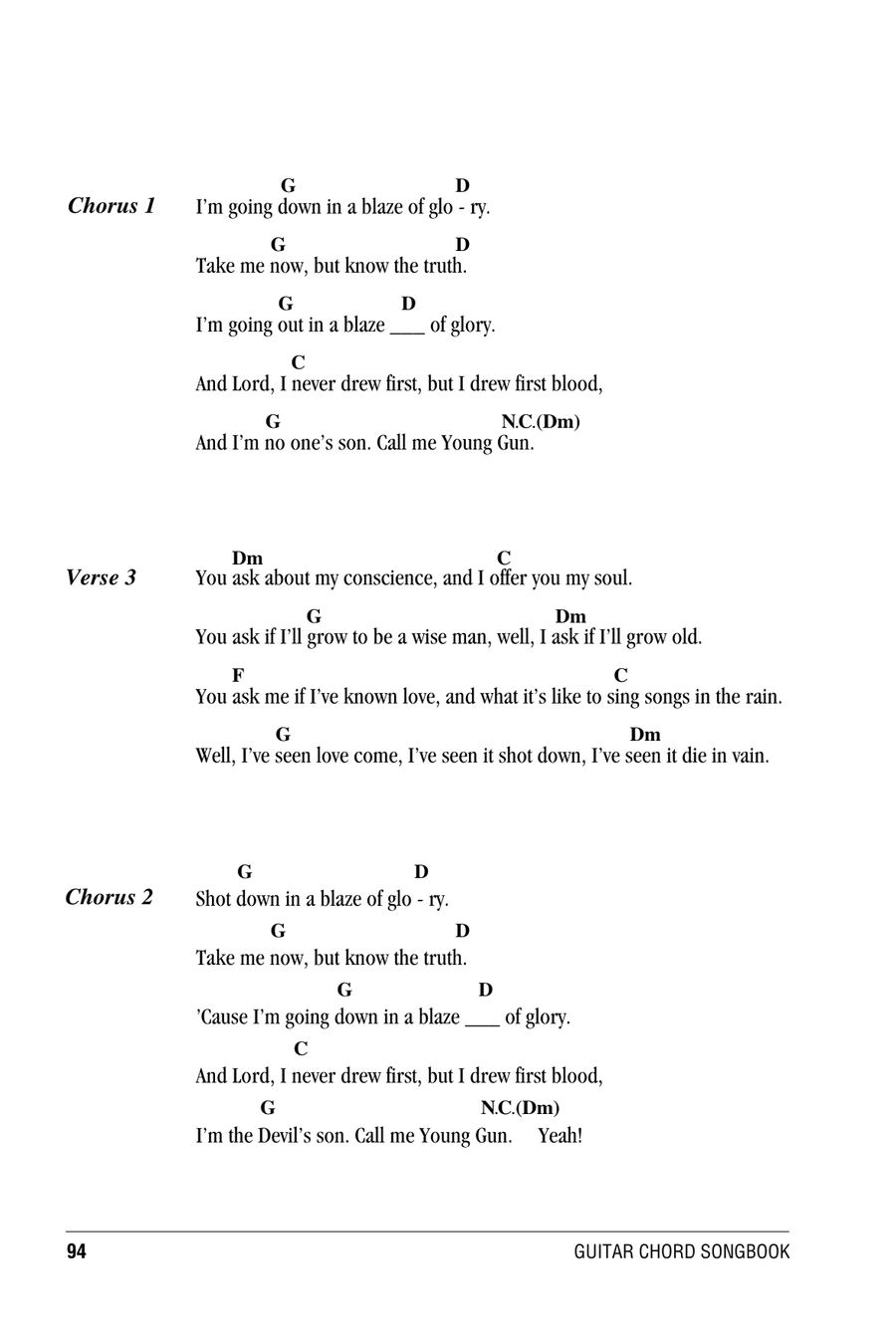 Blaze Of Glory Acoustic Guitar scores gallery preview page 2