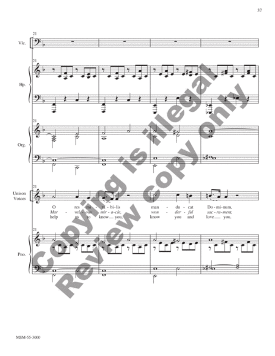 Panis angelicus (Bread of Angels): O Lord, Most Holy Unison Choir scores gallery preview page 36