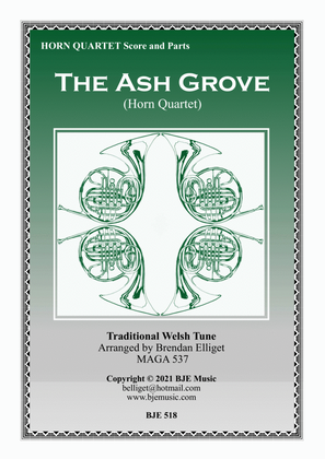 Book cover for The Ash Grove - Horn Quartet Score and