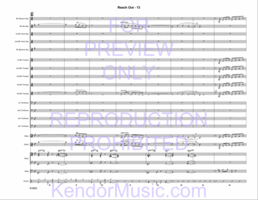 Reach Out Reach Out Jazz Ensemble scores gallery preview page 15