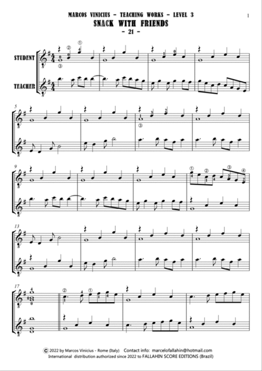 SMILING MELODIES - LEVEL 3 - MARCOS VINICIUS Acoustic Guitar scores gallery preview page 5