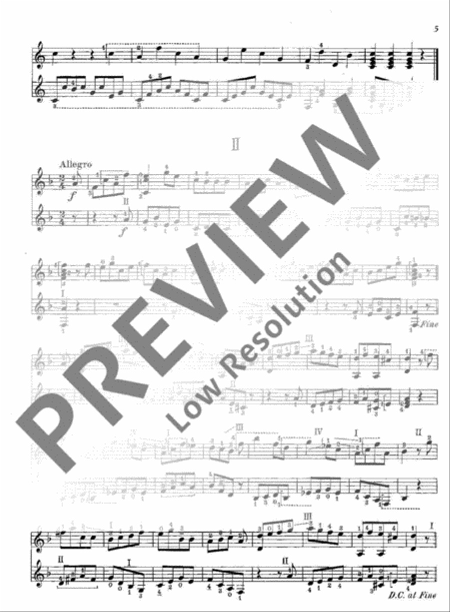 12 Duos Classical Guitar scores gallery preview page 6