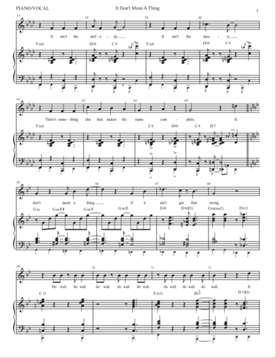 It Don't Mean A Thing (If It Ain't Got That Swing) Small Ensemble scores gallery preview page 6
