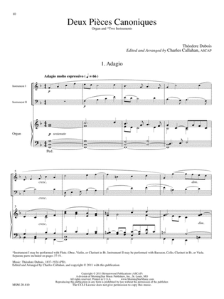 Duex Pièces Canoniques (Adagio and Allegretto) (Downloadable)