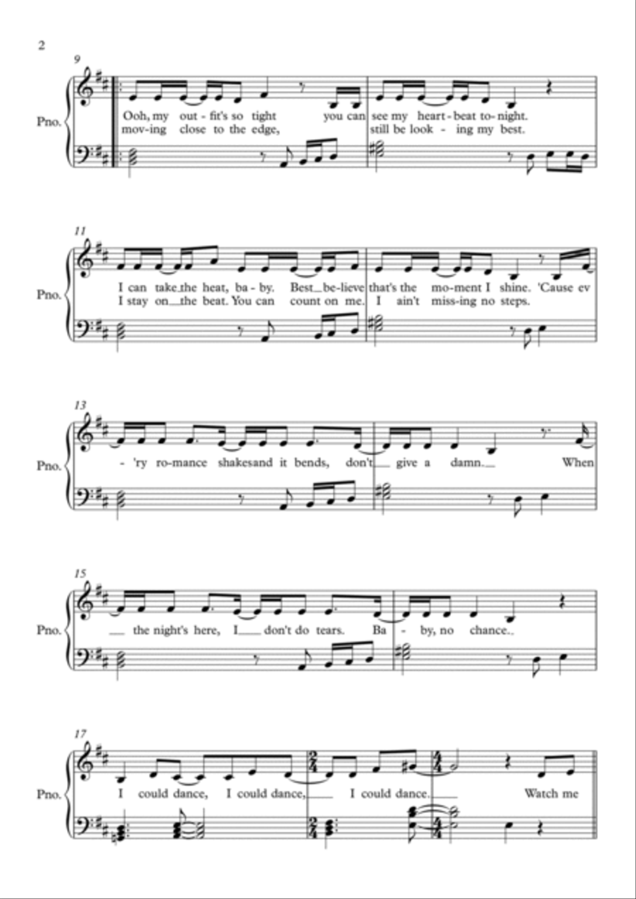 Dance The Night Voice scores gallery preview page 2