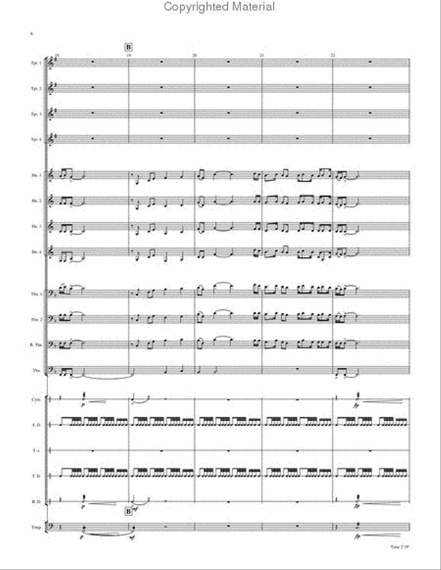 Fanfare and Processional Horn scores gallery preview page 6