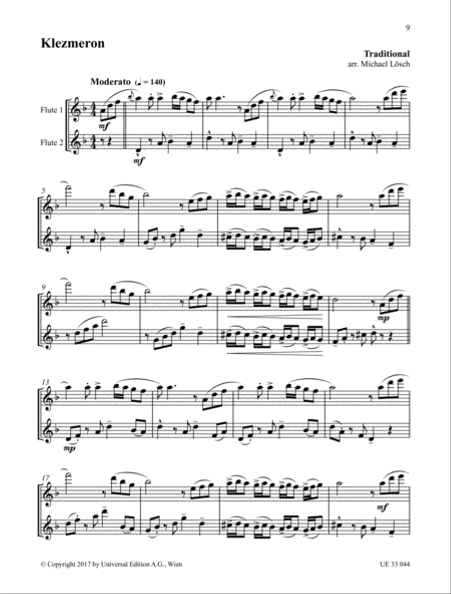 Klezmer Flute Duets Flute Duet scores gallery preview page 5