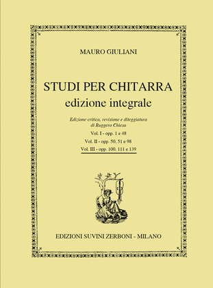 Book cover for Studi per chitarra Ed.Integrale Vol. 3