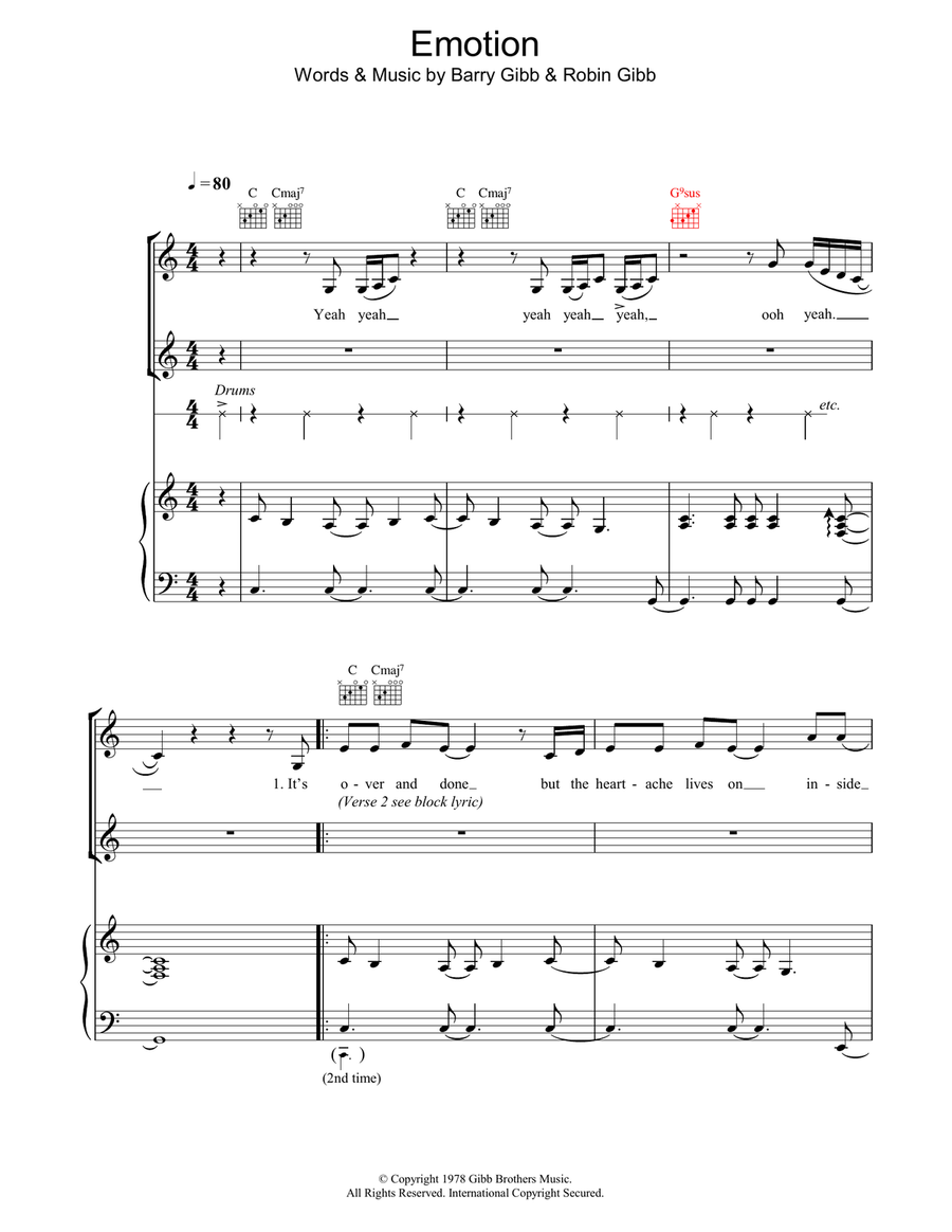 Emotion Emotion Acoustic Guitar scores gallery preview page 1