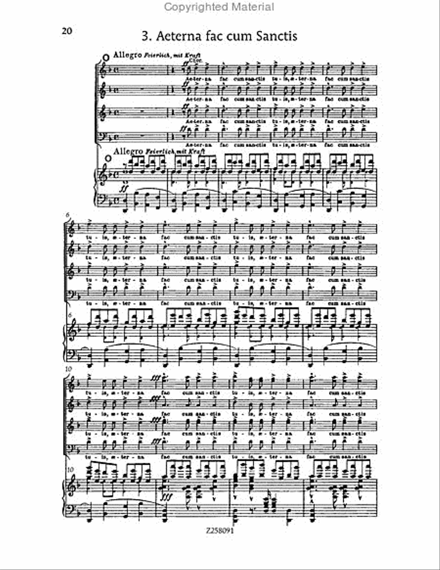 Te Deum, WAB 45 (1886 revision) Choir scores gallery preview page 20
