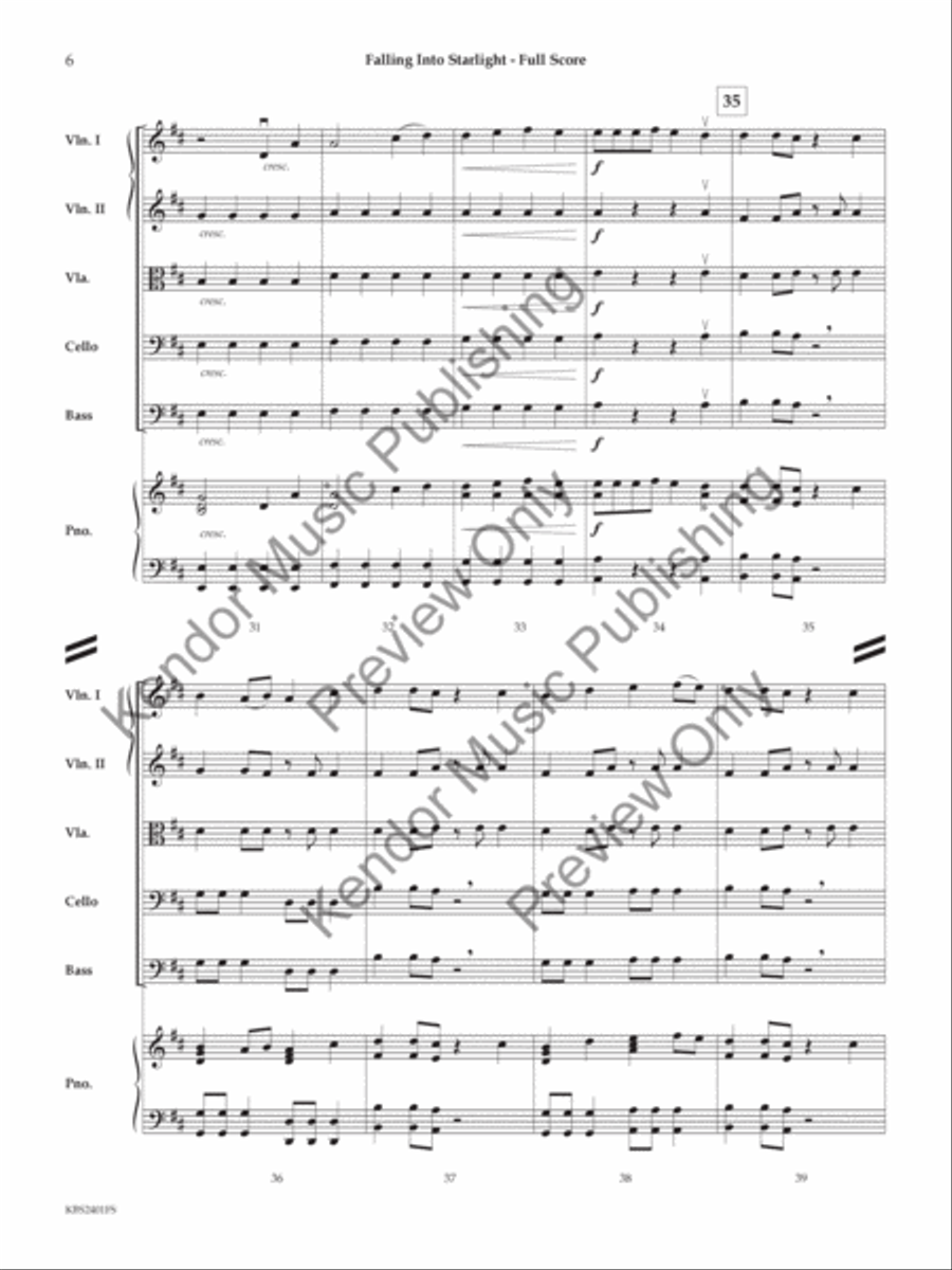 Falling into Starlight Falling into Starlight String Orchestra scores gallery preview page 7