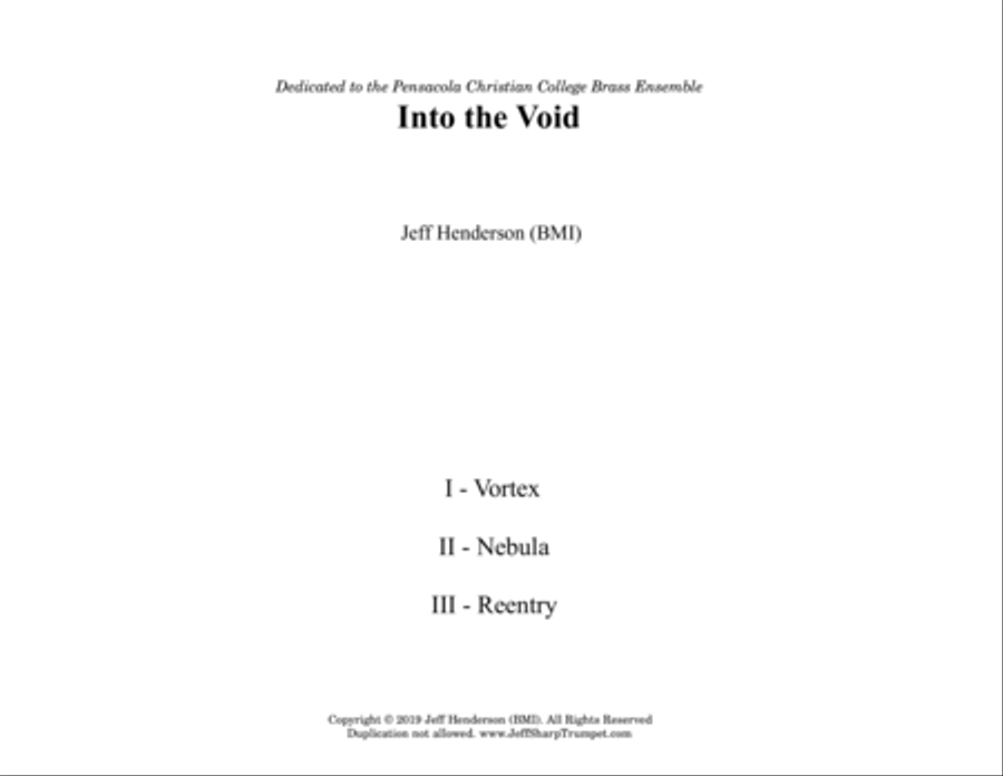Into the Void Brass Ensemble scores gallery preview page 2