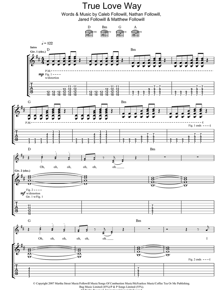 True Love Way True Love Way Acoustic Guitar scores gallery preview page 1
