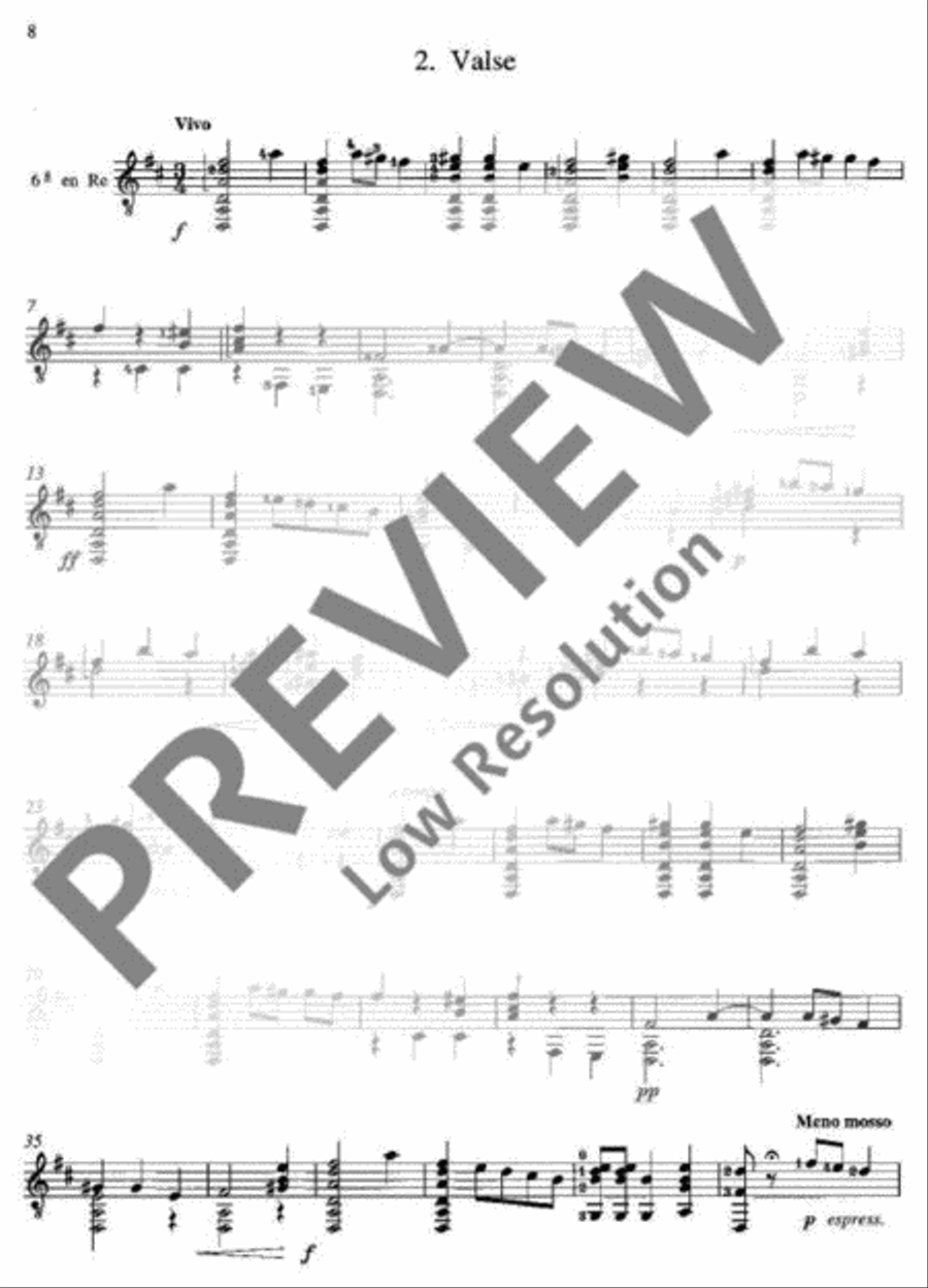 Cuatro Piezas Classical Guitar scores gallery preview page 9