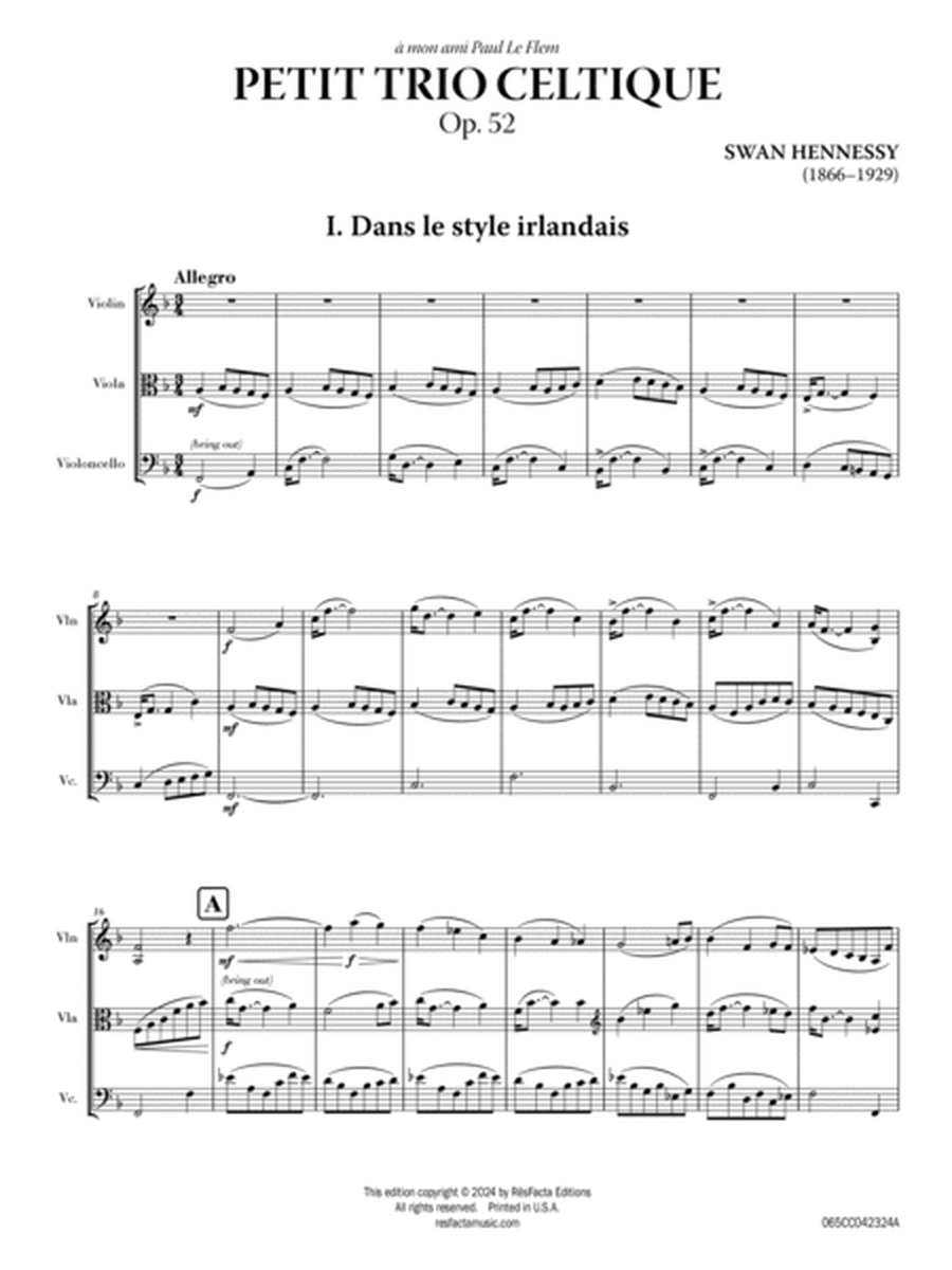 Petit Trio Celtique, Op. 52 image number null