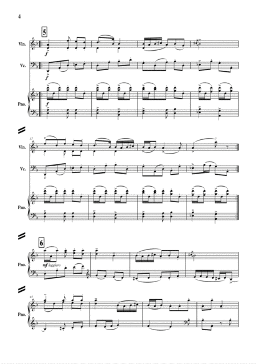 Wedding Songs Suit from Akn Piano Trio scores gallery preview page 4