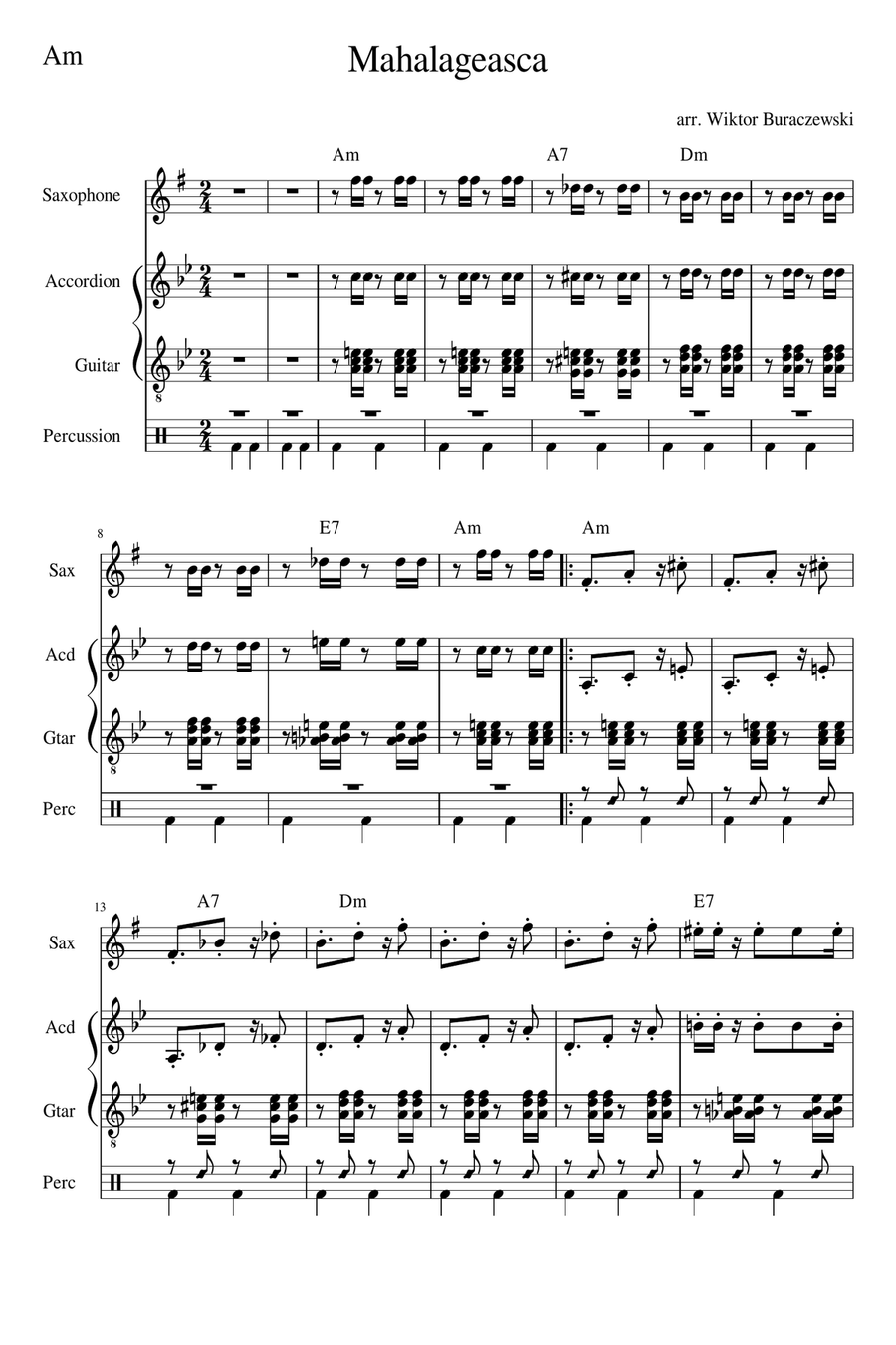 Mahalageasca Concert Band scores gallery preview page 1