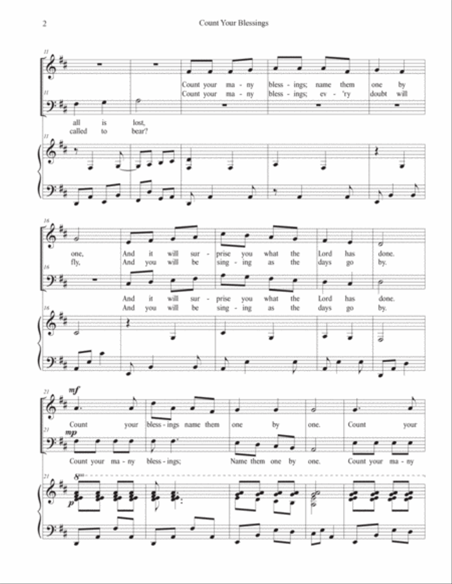 Count Your Blessings 2-Part scores gallery preview page 3