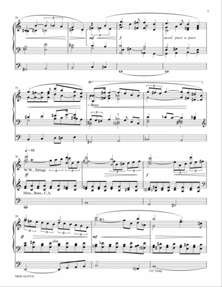 The Walk to the Paradise Garden: Intermezzo from A Village Romeo and Juliet Organ scores gallery preview page 3