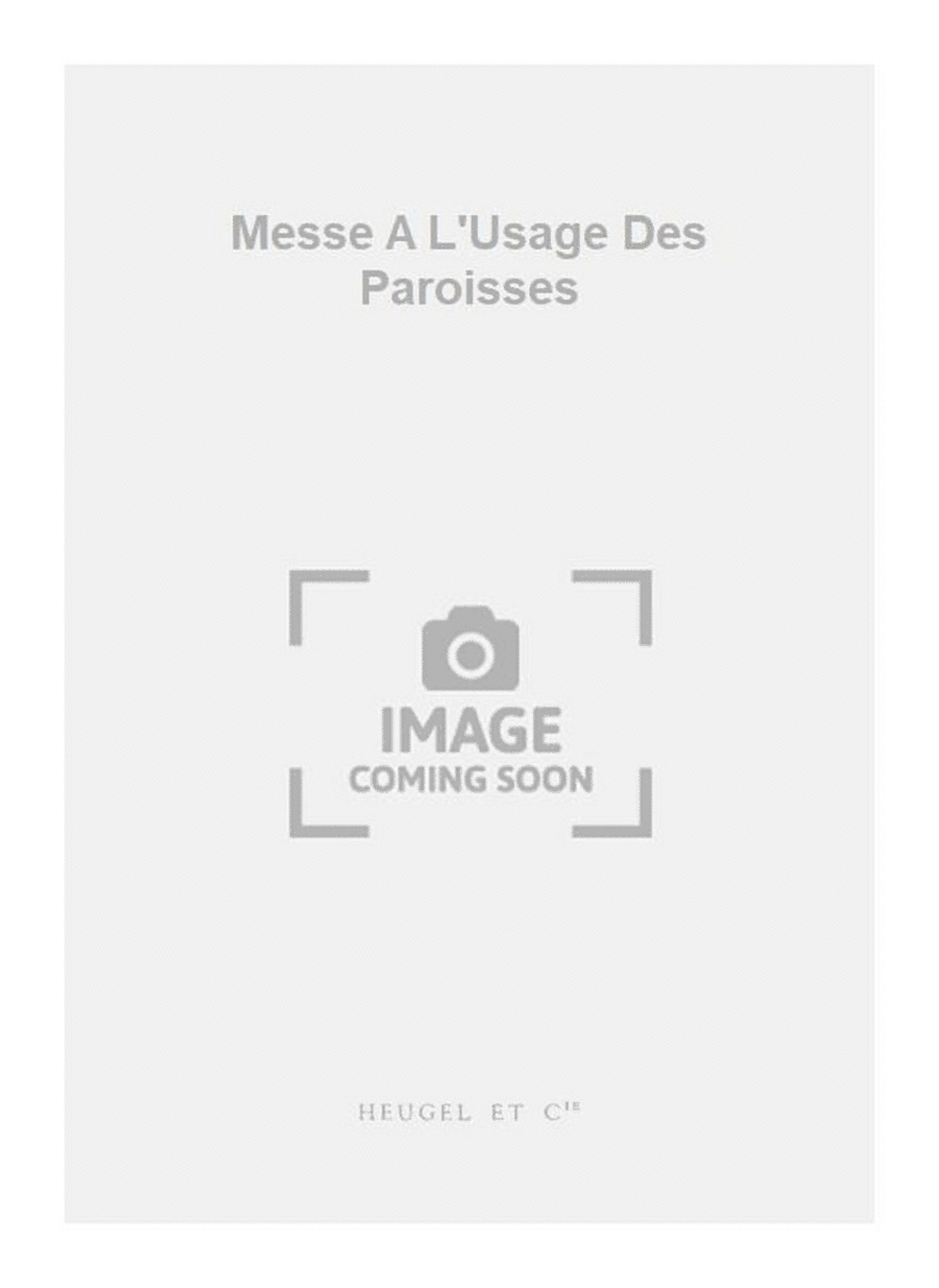 Messe A L'Usage Des Paroisses Organ scores gallery preview page 1