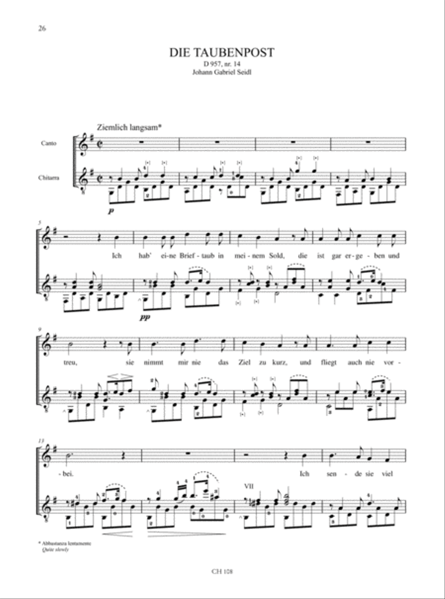 6 Lieder for Voice and Guitar. Transcription by Johann Kaspar Mertz Acoustic Guitar scores gallery preview page 7