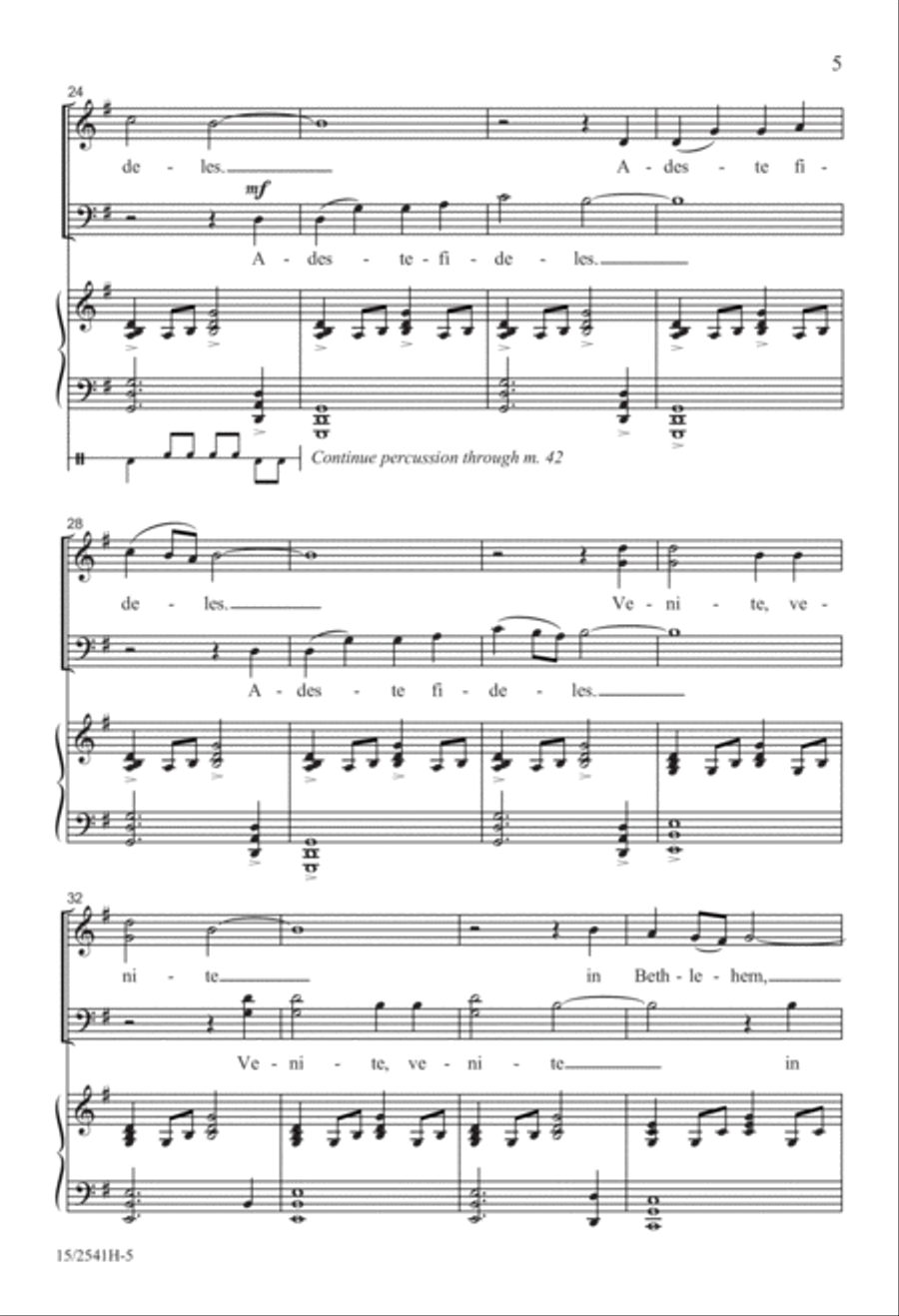 Adeste Fideles Adeste Fideles 4-Part scores gallery preview page 5