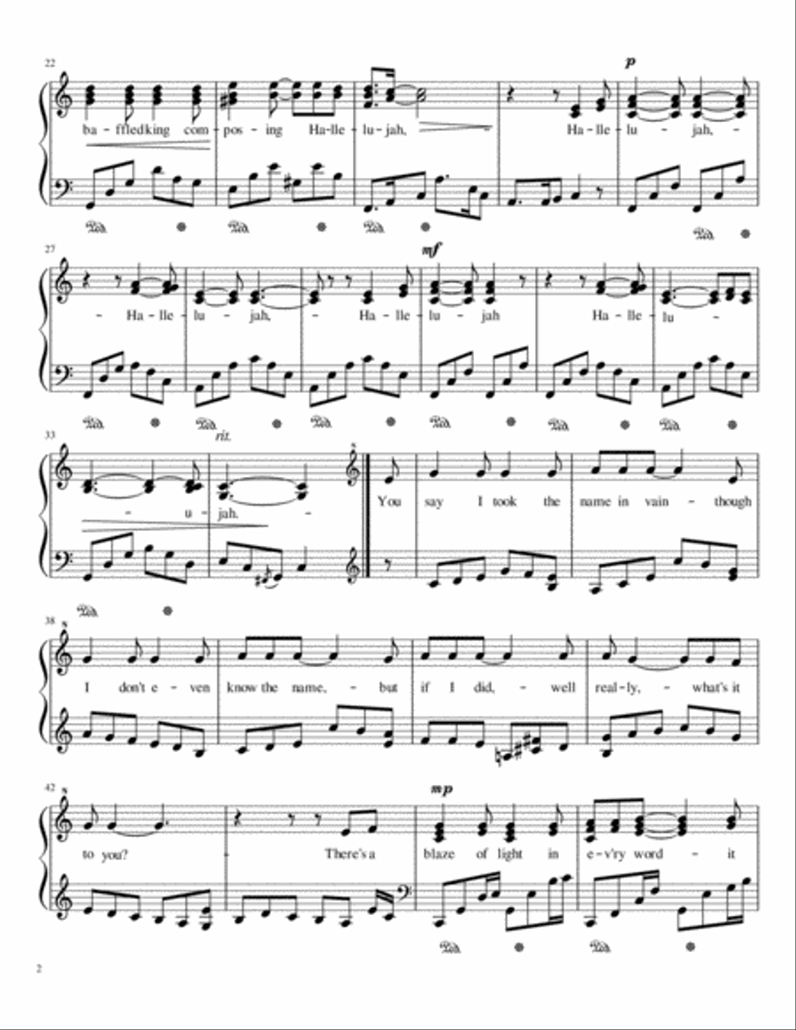 Hallelujah Voice scores gallery preview page 3