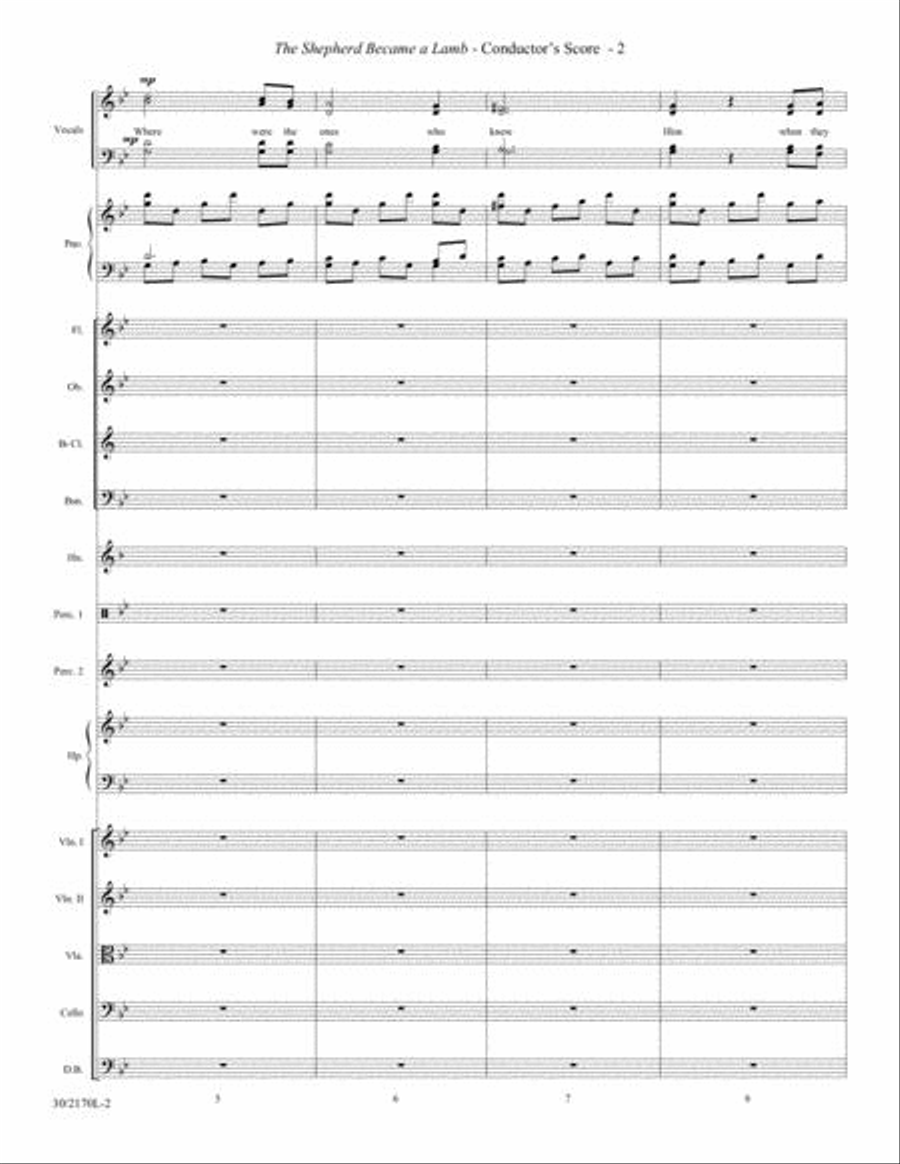 The Shepherd Became a Lamb - Orchestra Score/Parts Choir scores gallery preview page 3