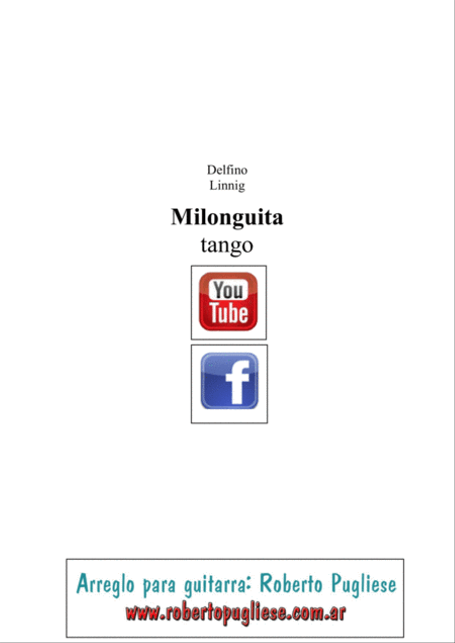 Milonguita - Tango (Delfino - Linnig) Classical Guitar scores gallery preview page 2