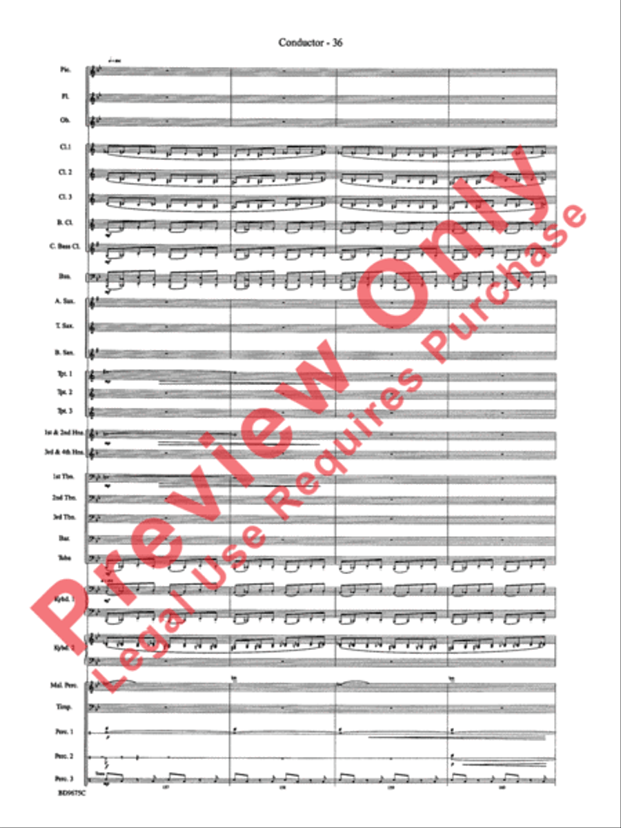 Twelve Seconds to the Moon Concert Band scores gallery preview page 39