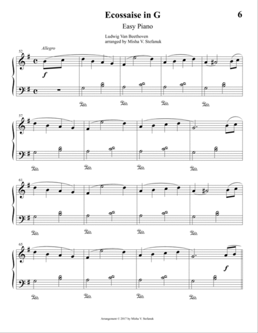 30 Beethoven Easy Piano Classics Piano Method scores gallery preview page 6
