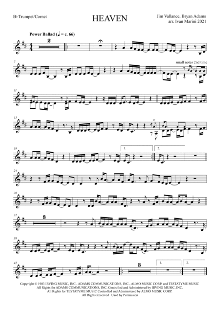 Heaven Heaven Trumpet Solo scores gallery preview page 2