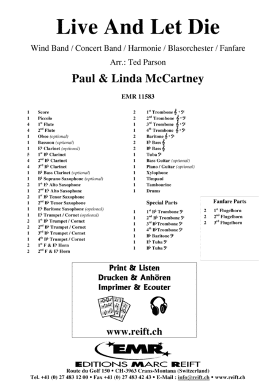 Live And Let Die Concert Band scores gallery preview page 2