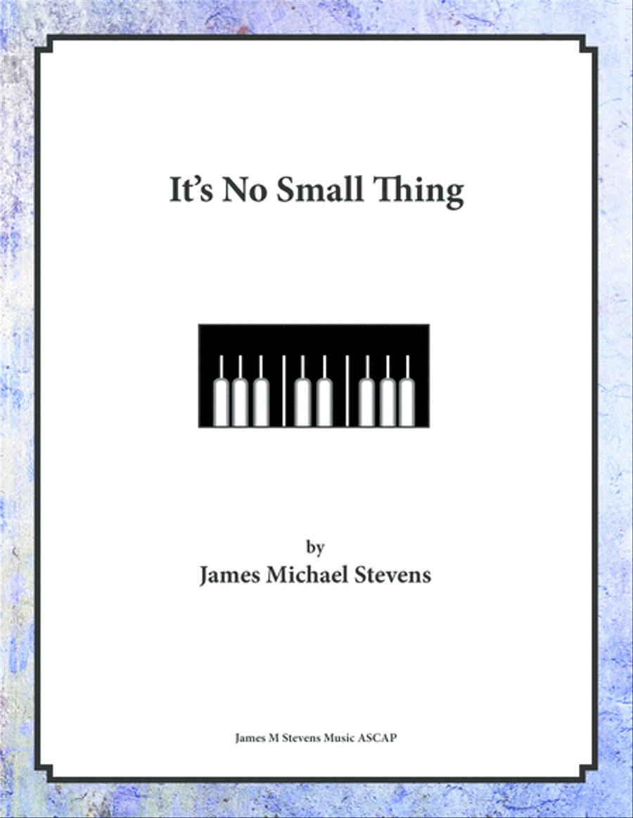 It's No Small Thing Piano Solo scores gallery preview page 1