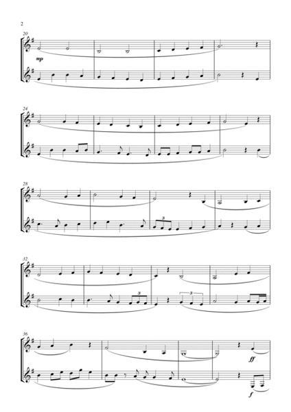 God Rest You Merry, Gentlemen (for Eb-Clarinet duet, suitable for grades 1-5) image number null