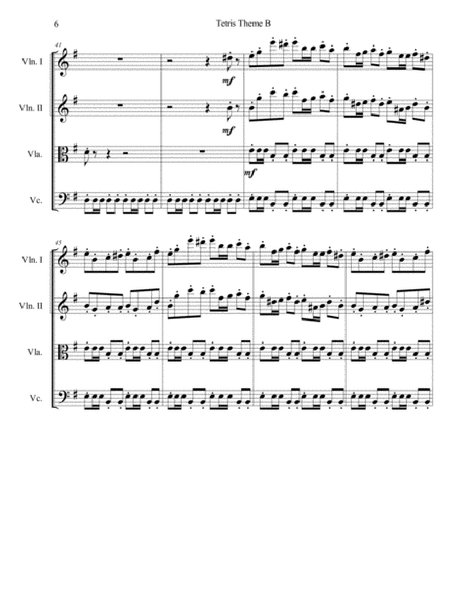 Tetris Theme B (String Quartet) image number null