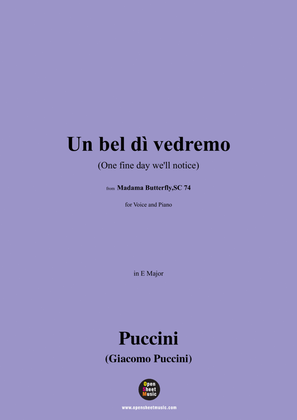 G. Puccini-Un bel dì vedremo(One fine day we'll notice),Act II,in E Major