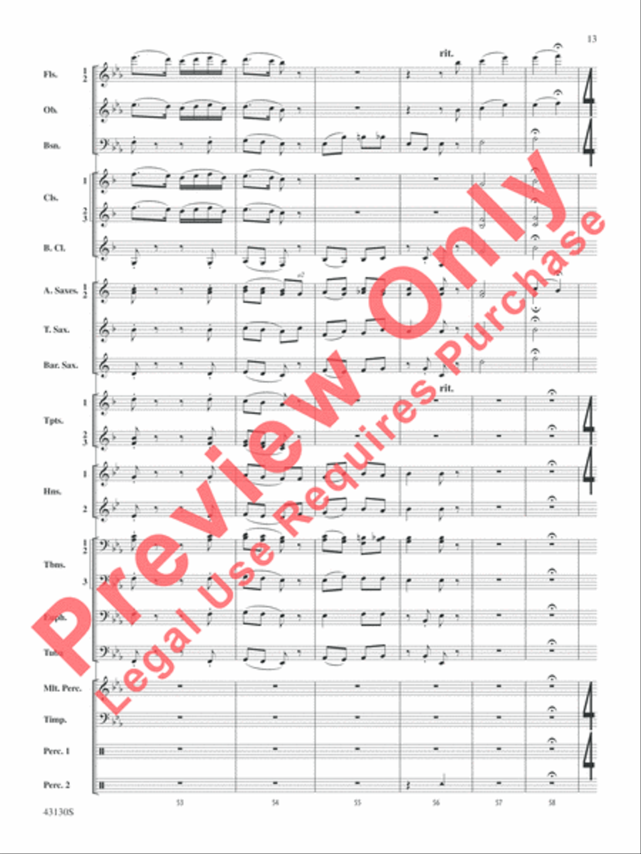 And All the Bells on Earth Shall Ring Concert Band scores gallery preview page 14