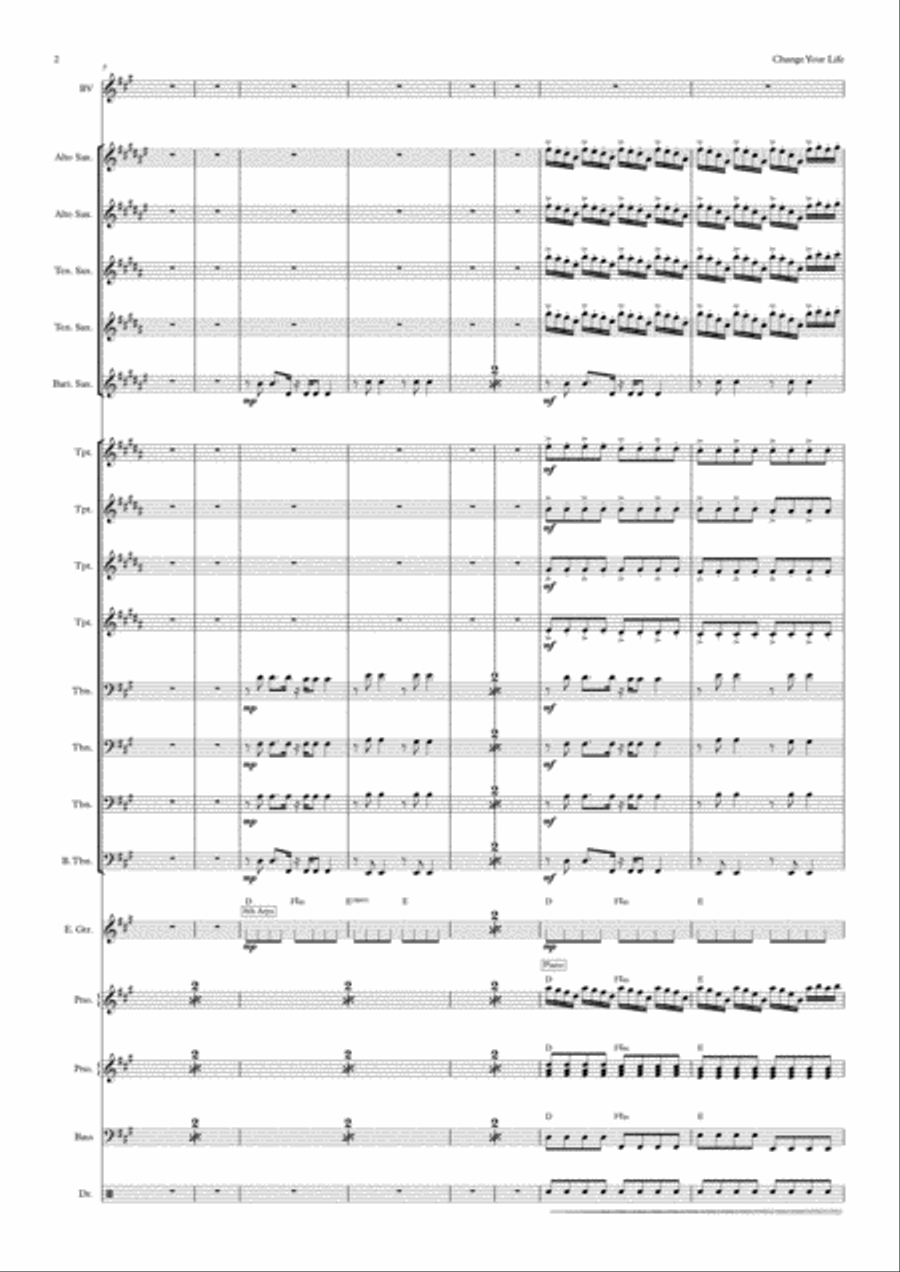 Change Your Life Saxophone scores gallery preview page 2