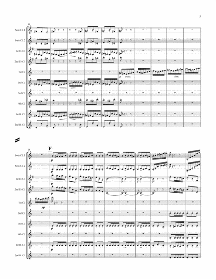 Mendelssohn Scherzo from A Midsummer Night's Dream Woodwind Ensemble scores gallery preview page 5