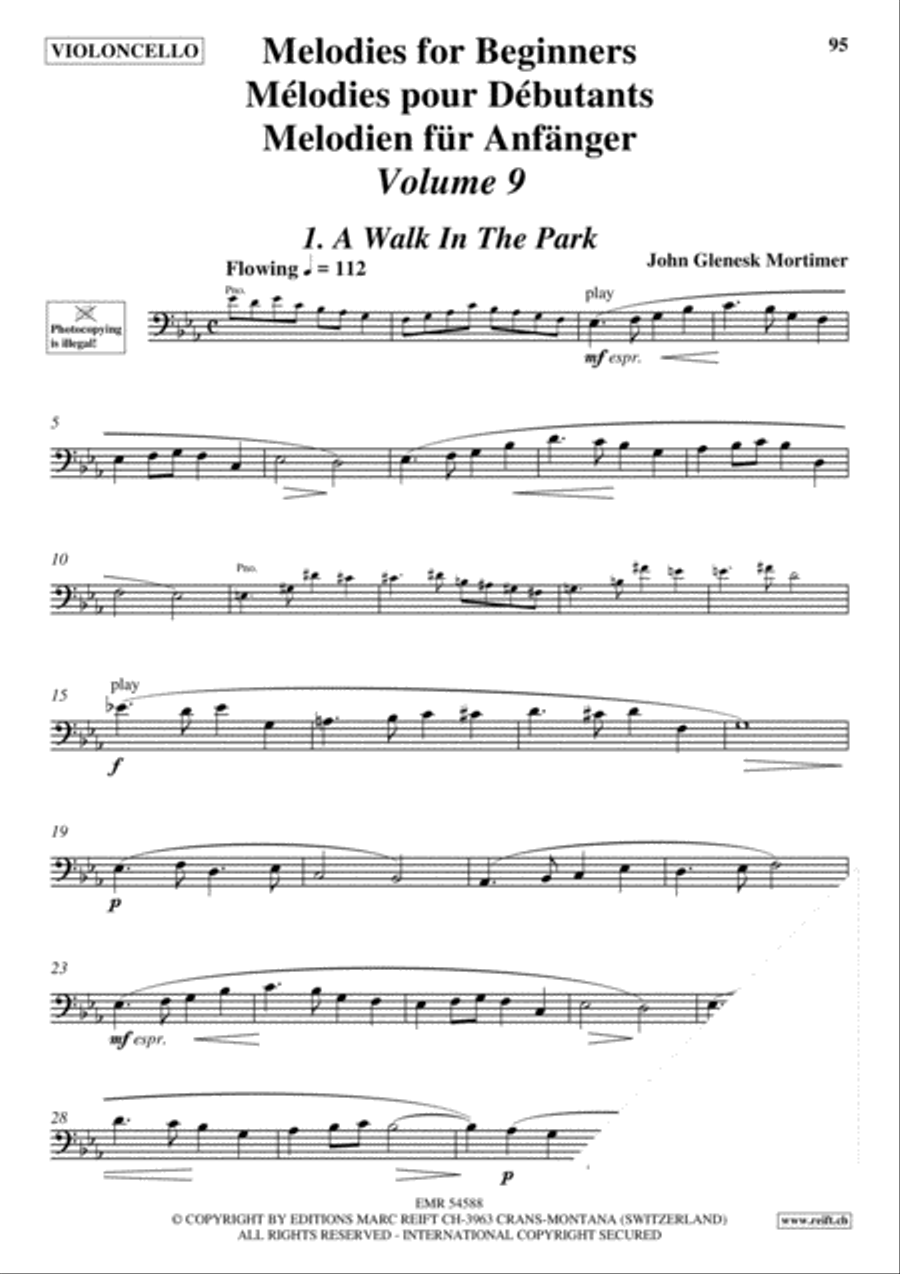 Melodies for Beginners Volumes 1-10 Cello scores gallery preview page 13