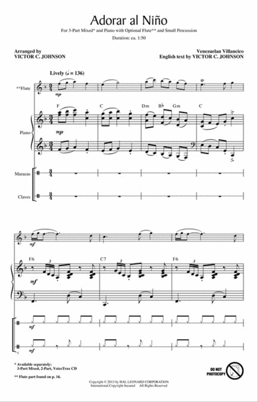 Adorar al Nino Choir scores gallery preview page 2